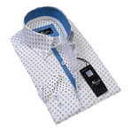 Amedeo Exclusive // Reversible Cuff Button-Down Shirt // White + Black (2XL)