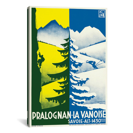 Pralognan-la-Vanoise Skiing (26"W x 18"H x 0.75"D)