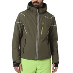 Lachtal Ski Jacket // Army Green + White (Euro: 46)