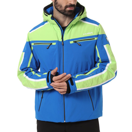 Chur Ski Jacket // Blue + Lime Green (Euro: 44)