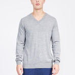 Classic V-Neck Cashmere Sweater // Granite (XL)
