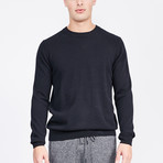 Classic Crew Neck Cashmere Sweater // Black (2XL)