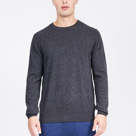 Classic Crew Neck Cashmere Sweater // Charcoal Heather (S)