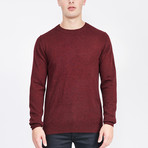 Classic Crew Neck Cashmere Sweater // Merlot (XL)