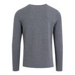 Three Button French Terry Henley // Charcoal Heather (L)