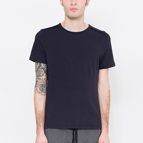 Kim French Terry T-Shirt // Navy (XS)