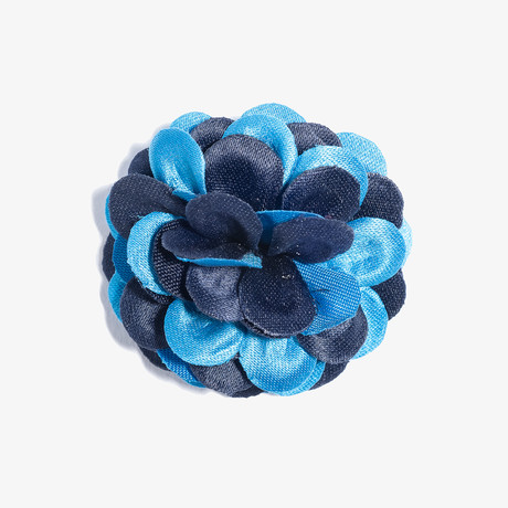 Labrador Lapel Flower // Blue + Navy