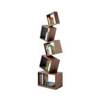 Equilibrium Bookcase // Natural Wood // Graphite