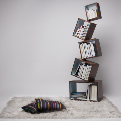 Equilibrium Bookcase // Natural Wood // Celeste