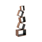 Equilibrium Bookcase // Natural Wood // Graphite