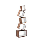 Equilibrium Bookcase // Natural Wood // White