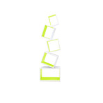 Equilibrium Bookcase // Neon Collection // Lime