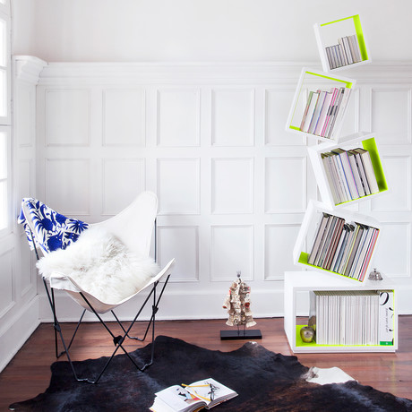 Equilibrium Bookcase // Neon Collection // Lime