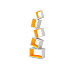 Equilibrium Bookcase // Neon Collection // Tangerine