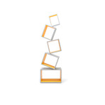 Equilibrium Bookcase // Neon Collection // Tangerine