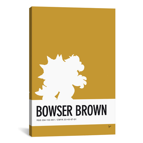 Bowser // Minimal Colorcode Poster // Chungkong (26"W x 18"H x 0.75"D)
