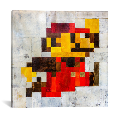 Post Modern Mario // Francis Ward (18"W x 18"H x 0.75"D)