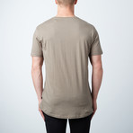 Regular Joe Palm Embroidery Tee // Khaki (M)