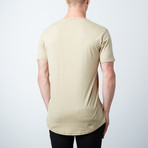 Regular Joe Palm Embroidery Short Sleeve Tee // Sand (XL)