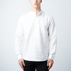 Long Reef Linen Pop Over Long Sleeve // White (XL)