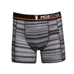 Polyamide Boxer Briefs Swell Lines // Black + Grey (S)