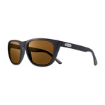 Grand Sixties Sunglasses // Glass Lenses // Matte Black + Bronze