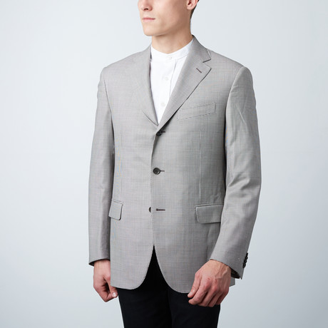 Braxton Tailored Jacket // White + Brown (Euro: 46)