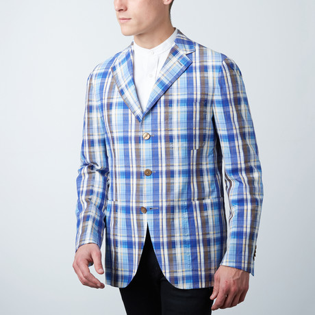 Camden Tailored Jacket // Blue + White (Euro: 46)