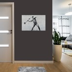 Banksy Javelin Thrower // Banksy (26"W x 18"H x 0.75"D)