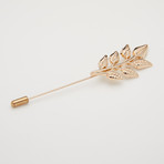 Golden Leaves Lapel Pin // Gold