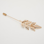 Golden Leaves Lapel Pin // Gold