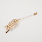Golden Leaves Lapel Pin // Gold