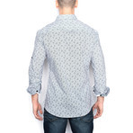 Disconnected Bubble Print Button-Up Shirt // White (XL)
