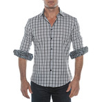 Checkered Button-Up Shirt // Gray (L)