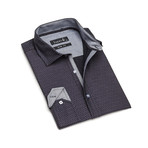 Geo Pattern Dress Shirt // Dark Gray (XL)