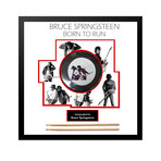 Framed Autographed Drumhead Collage // Bruce Springsteen