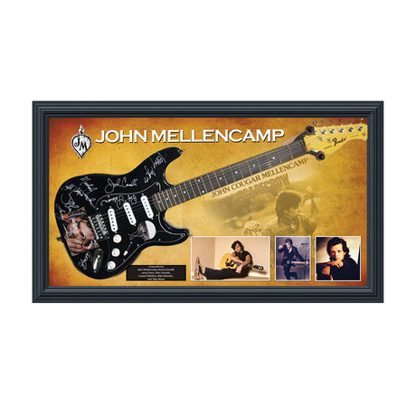 Framed Autographed Guitar // John Mellencamp