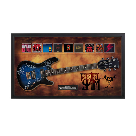 Framed Autographed Guitar // Pearl Jam