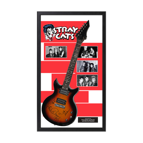 Framed Autographed Guitar // Stray Cats