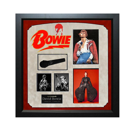 Framed Autographed Microphone Collage // David Bowie