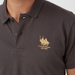 Polo Club Shirt // Dark Gray + Gold (2XL)