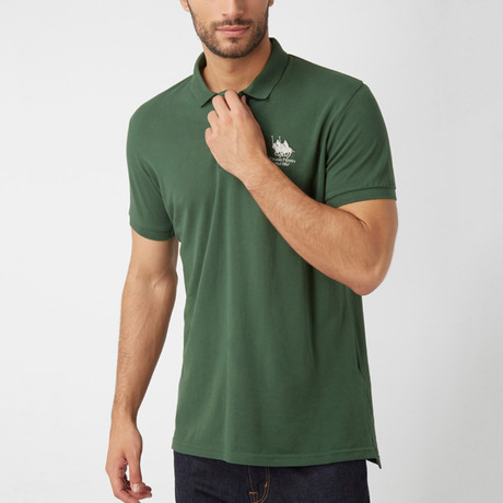 Polo Club Shirt // Green + Silver (S)