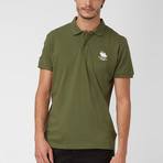Polo Club Shirt // Olive Green + White (XL)