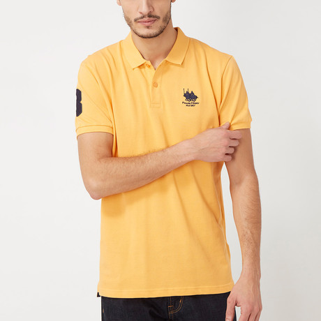 Polo Club Shirt // Orange + Navy (S)