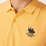 Polo Club Shirt // Orange + Navy (2XL)