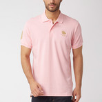 Polo Club Shirt // Pink + Gold (L)