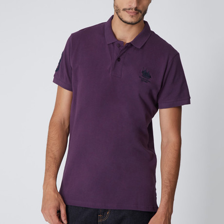 Polo Club Shirt // Purple + Navy (S)