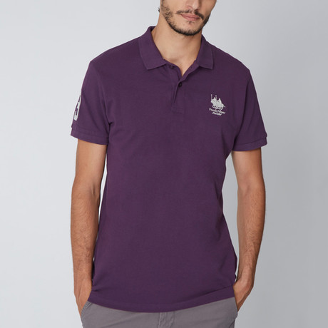 Polo Club Shirt // Purple + Silver (S)