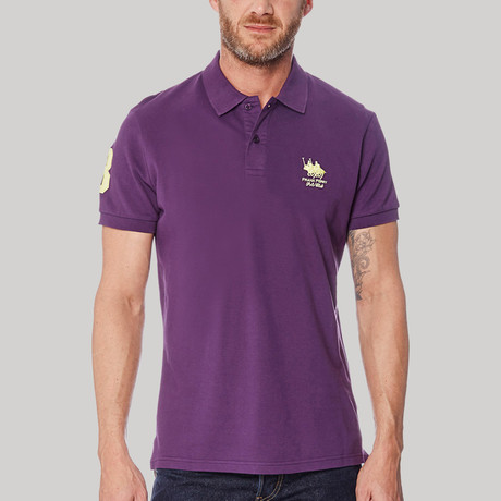 Polo Club Shirt // Purple + Yellow (S)
