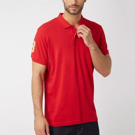 Polo Club Shirt // Red + Gold (S)